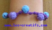 pulsera de macramé y perlas de fimo