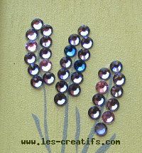 Flores de lavanda en strass