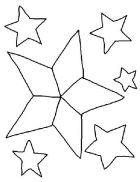 página para colorear de la estrella de Navidad