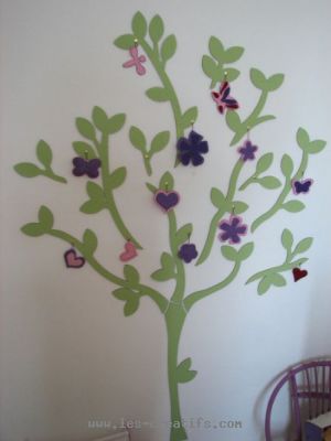 Árbol como decoración de pared para el dormitorio de un niño