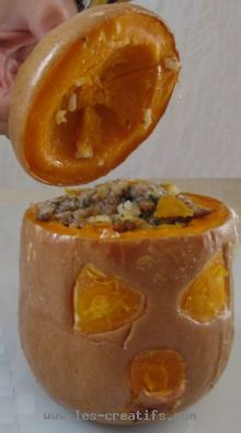 Calabaza rellena, ¡la cantidad justa de espeluznante para Halloween!