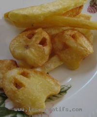 Patatas fritas fantasma para Halloween