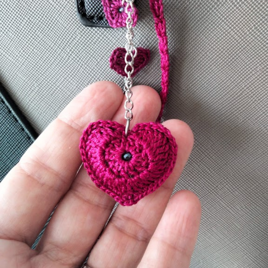 Bolso "Corazón" joya Fucsia