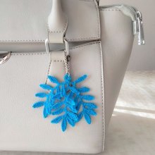 Bolsa joya - Hojas - Azul eléctrico