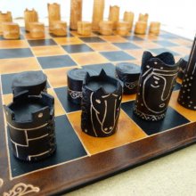 juego de ajedrez de cuero