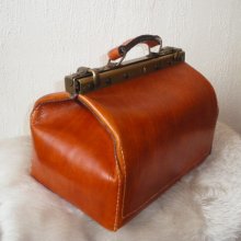 Bolsa de viaje vintage de cuero hecha a mano