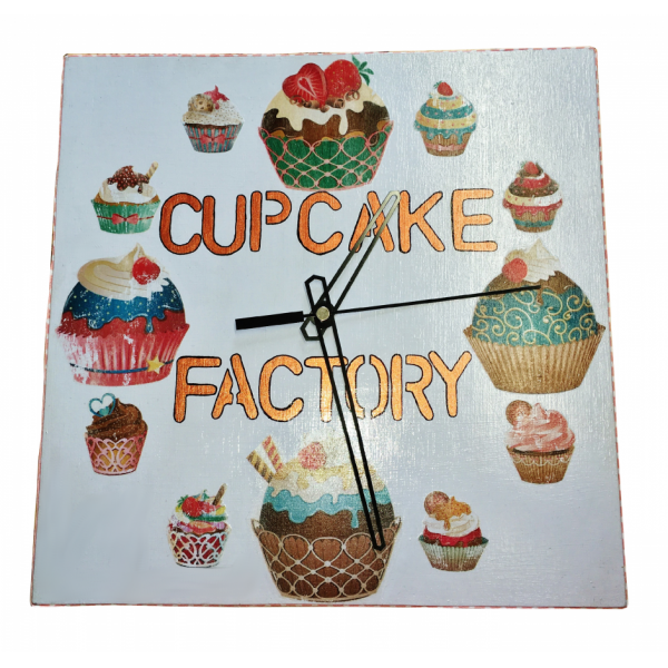 Reloj de madera modelo carrer "cup-cake 