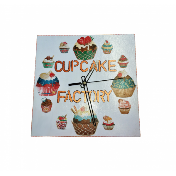 Reloj de madera modelo carrer "cup-cake 