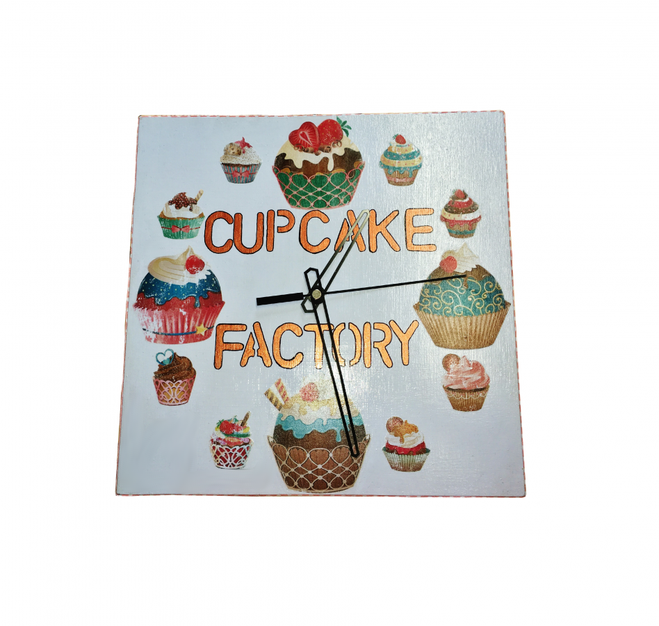 Reloj de madera modelo carrer "cup-cake 