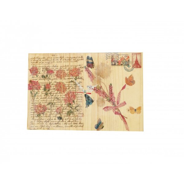 Reloj de pared rectangular decoraci&oacute;n Postal vintage