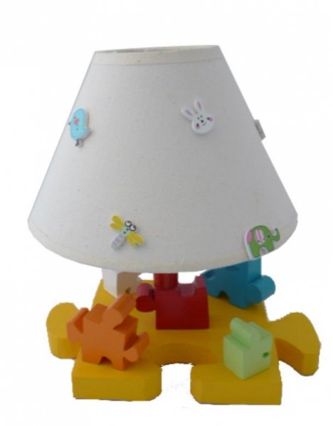 Lámpara de mesilla infantil "El puzzle" H 30 Cm