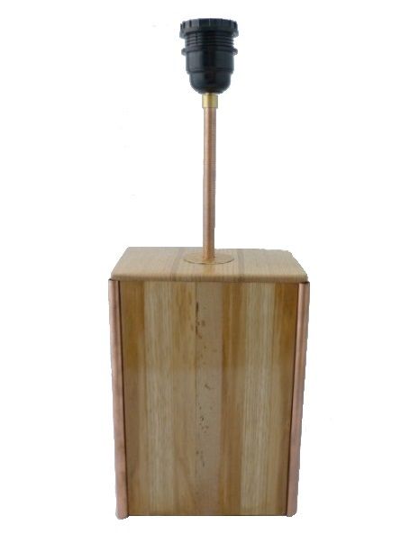 Lampara de Mesa 63 Cm, Madera noble : Castaño, Roble, Nogal