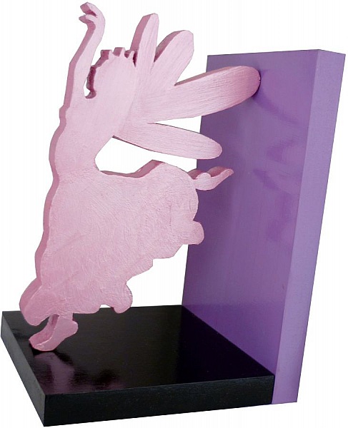 Sujetalibros moderno de madera "Happy Fairies