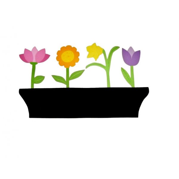 Tabla Pizarra recordatorio en madera modelo : jardinera 58x35 cm