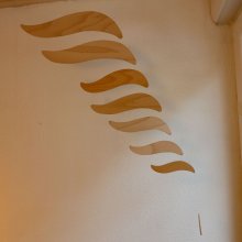 Móvil Pergamino de madera con 7 alas