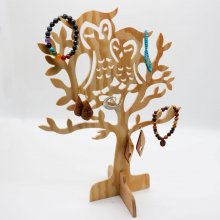 Expositor de joyas, el árbol con 2 búhos