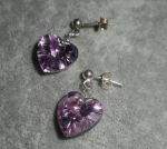 Pendientes de corazón de cristal Swarovski en plata 925