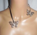 Original collar de mariposas de cristal Swarovski