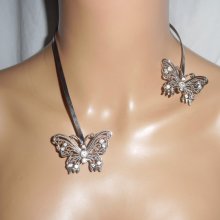 Original collar de mariposas de cristal Swarovski