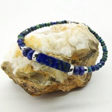 Pulsera fina con piedras de lapislázuli 