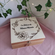 Caja de madera pirograbada y grabada para personalizar