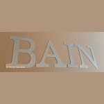 Letra decorativa de zinc BAIN 10 cm