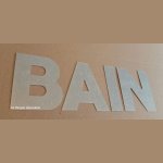 Letra decorativa de zinc BAIN 10 cm