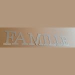 Letra decorativa de zinc FAMILY 10 cm