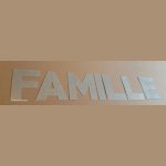 Letra decorativa de zinc FAMILY 20 cm