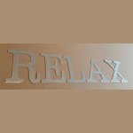 Letra decorativa de zinc RELAX 10 cm