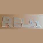 Letra decorativa de zinc RELAX 20 cm