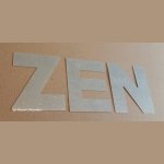 ZEN letra decorativa de zinc 10 cm