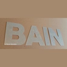 Letra decorativa de zinc BAIN 10 cm