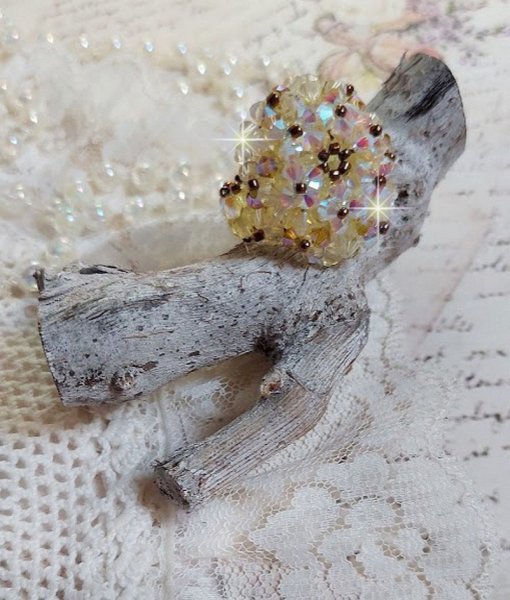 Anillo Aurora con facetas y peonzas de cristal Swarovski