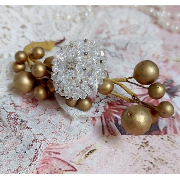 Anillo Flock con facetas y peonzas de cristal de Swarovski