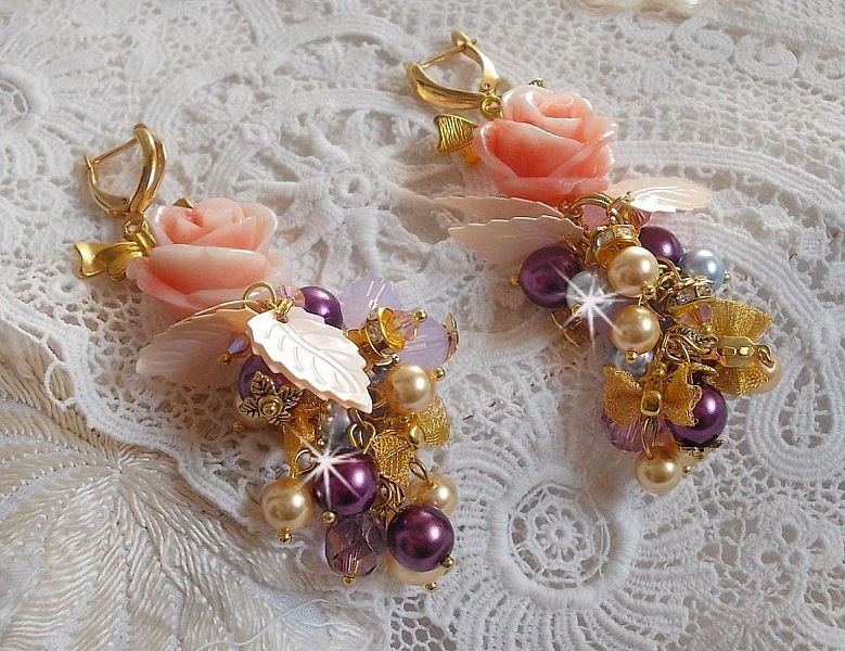 BO Bell'issim P&ecirc;che et Cr&egrave;me avec des Cristaux de Swarovski 