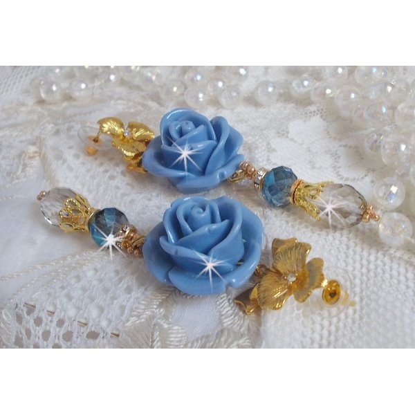 Barbudos Bell'issim Rosa Azul creados con Cristales Swarovski y Cristal de Bohemia