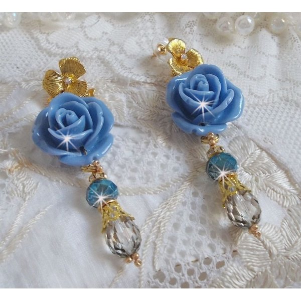 Barbudos Bell'issim Rosa Azul creados con Cristales Swarovski y Cristal de Bohemia