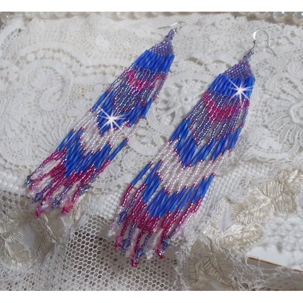 BO Constelaci&oacute;n con cristales de la Casa Swarovski, cuentas de Miyuki y Tubos