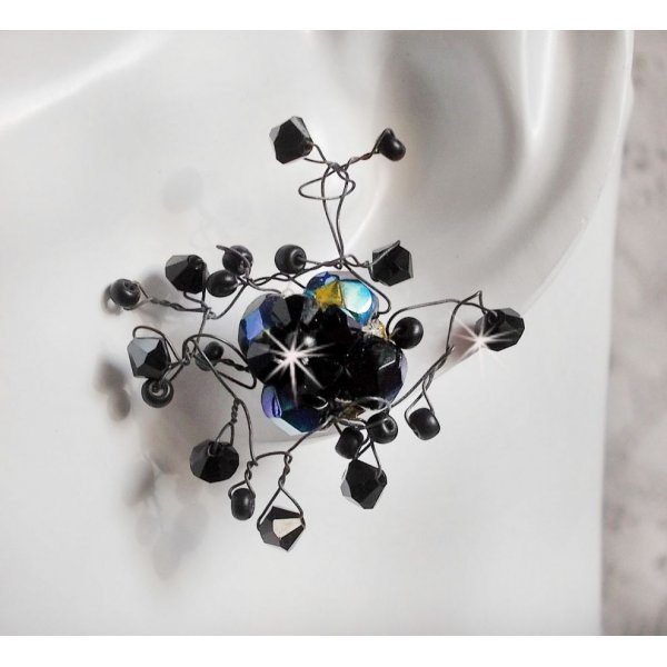 BO Douce Nuit con peonzas de cristal Swarovski y facetas de cristal