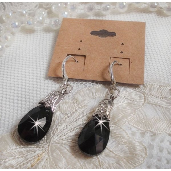 BO Merveilles Jet creado con peque&ntilde;os strass plateados y gotas facetadas