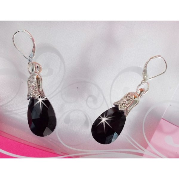 BO Merveilles Jet creado con peque&ntilde;os strass plateados y gotas facetadas