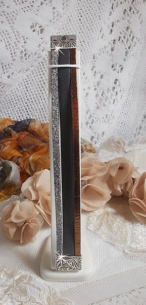 Bracelet Arnaud Homme avec des lacets de cuir et un fermoir aimant&eacute;