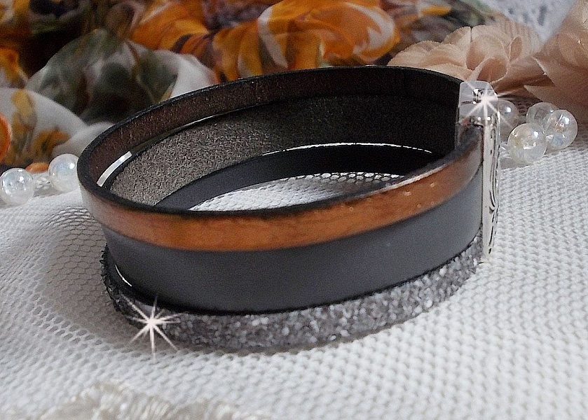 Bracelet Arnaud Homme avec des lacets de cuir et un fermoir aimant&eacute;