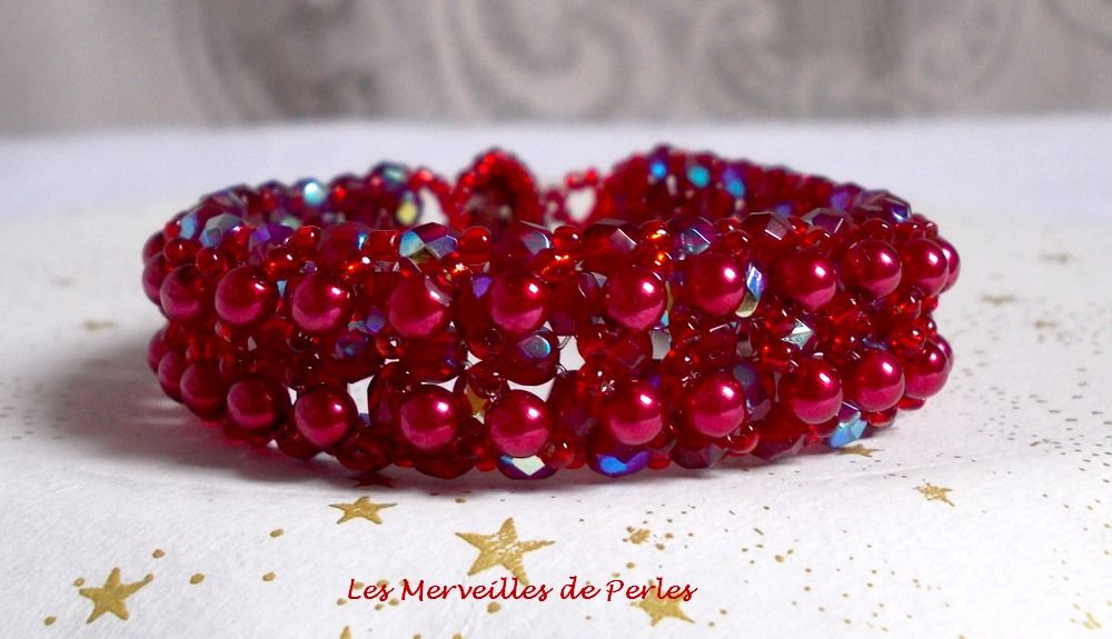 Pulsera de perlas Myrella con facetas y perlas