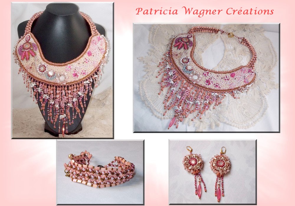 Collar Rose Royale, bordado con perlas semipreciosas, cristal de Swarovski y varias perlas de alta costura