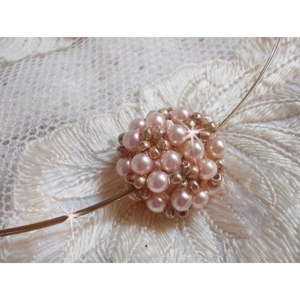 Collar colgante bola de perlas con perlas de cristal Swarovski