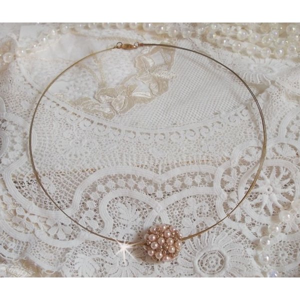 Collar colgante bola de perlas con perlas de cristal Swarovski