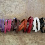 Pulsera mixta 3 vueltas en cuero color a elegir