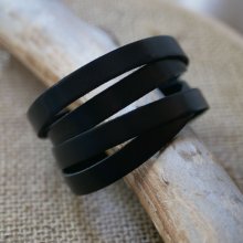 Pulsera de cuero para hombre con 4 pulseras, personalizable mediante grabado